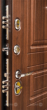 Входная металлическая Дверь Сударь МД-25 Орех бренди в Троицк