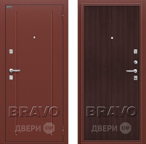 Входная металлическая Дверь Bravo Оптим Норма Wenge Veralinga в Троицк