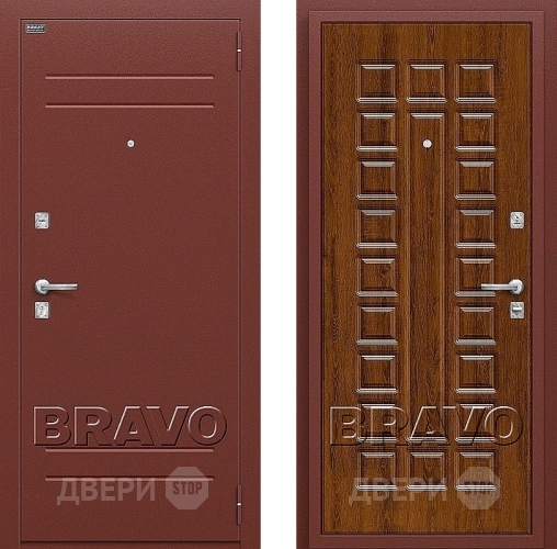 Входная металлическая Дверь Bravo Оптим Нова Французский Дуб в Троицк