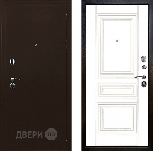 Входная металлическая Дверь Ратибор Рим 3К Белый матовый в Троицк