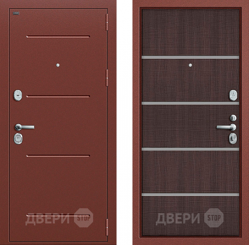 Входная металлическая Дверь Groff Т2-204 Wenge Crosscut в Троицк