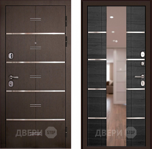 Дверь (Дверной Континент) Савона с зеркалом Венге в Троицк