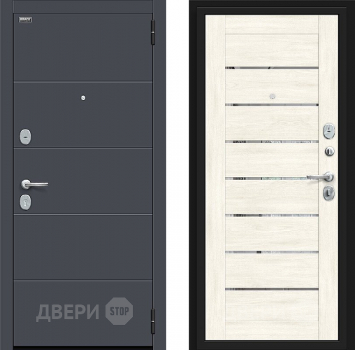 Входная металлическая Дверь Bravo Прайд Kale Graphite Pro/Nordic Oak в Троицк