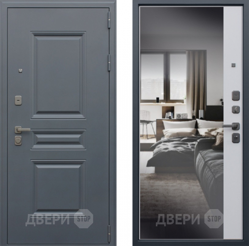 Входная металлическая Дверь АСД Барселона с зеркалом в Троицк