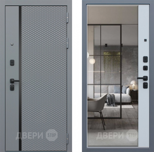 Входная металлическая Дверь АСД Манчестер с зеркалом в Троицк