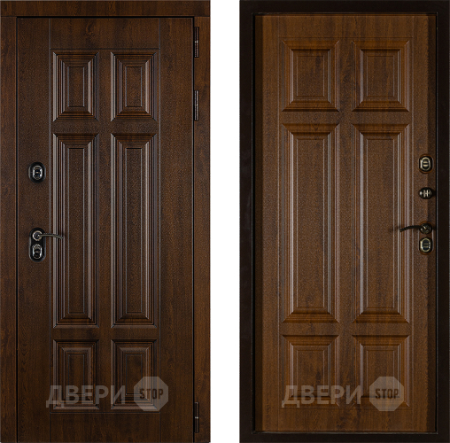 Дверь Заводская Урал ПП Лайт 3К Грецкий Орех (с терморазрывом) в Троицк