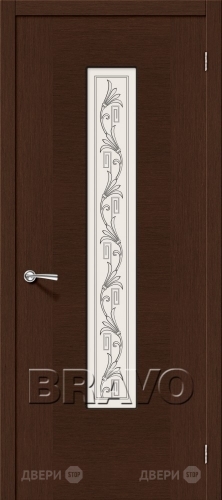 Межкомнатная дверь со стеклом Рондо (Венге) в Троицк