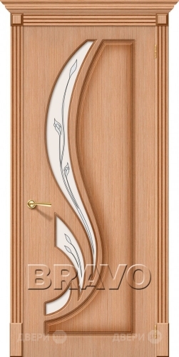 Межкомнатная дверь со стеклом Лилия (Дуб) в Троицк