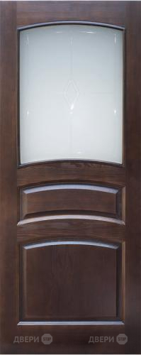 Межкомнатная дверь 16-ПО темный лак в Троицк