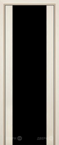 Межкомнатная дверь ProfilDoors 8X эш вайт мелинга (черный триплекс) в Троицк