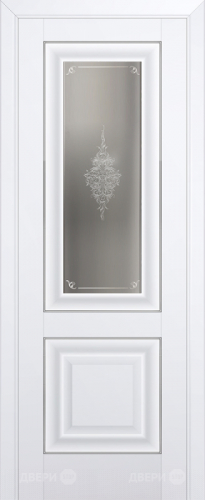 Межкомнатная дверь ProfilDoors 28U аляска (матовое, кристалл с узором) в Троицк