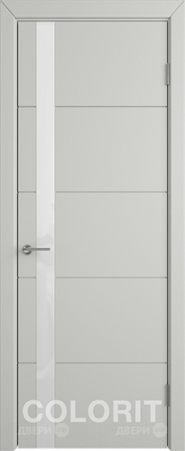 Межкомнатная дверь К4 ПО светло-серая эмаль в Троицк