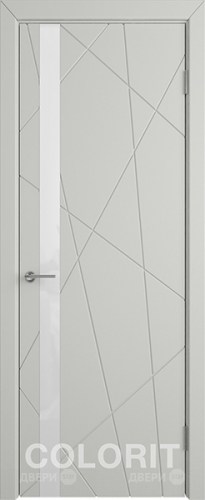 Межкомнатная дверь К5 ПО светло-серая эмаль в Троицк