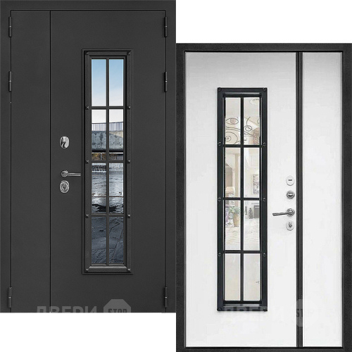 Входная металлическая Дверь Дверной Континент Тичино Двустворчатая Серая в Троицк