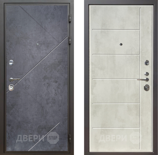 Входная металлическая Дверь Шелтер (SHELTER) Комфорт Бетон урбан индиго 11 Бетон крем в Троицк