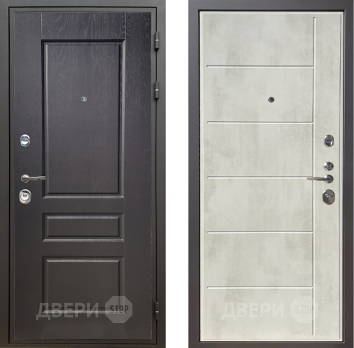 Входная металлическая Дверь Шелтер (SHELTER) Комфорт Дуб английский 11 Бетон крем в Троицк