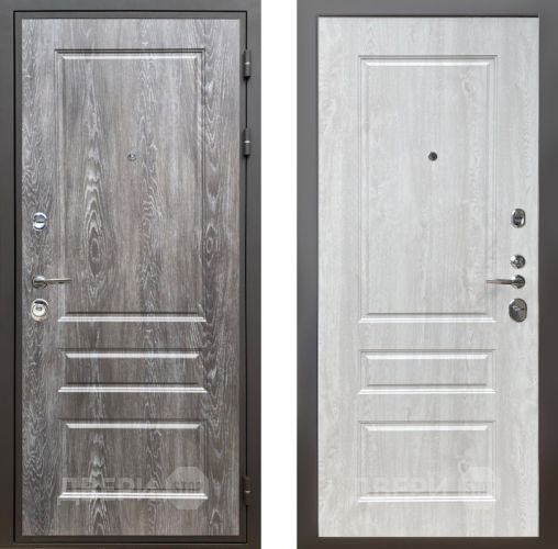 Входная металлическая Дверь Шелтер (SHELTER) Комфорт Дуб шале серебро 2 Сосна белая в Троицк