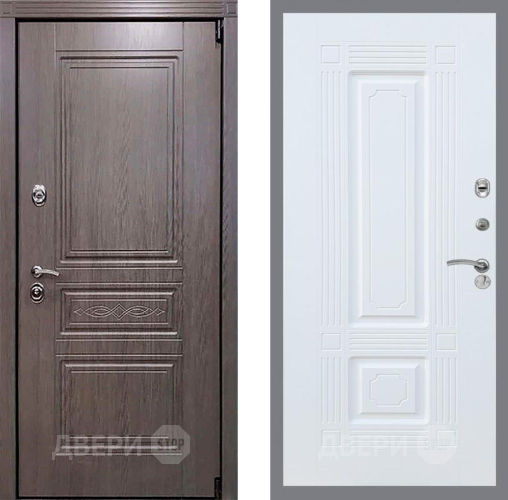 Входная металлическая Дверь Рекс (REX) Пренмиум-S FL-2 Силк Сноу в Троицк