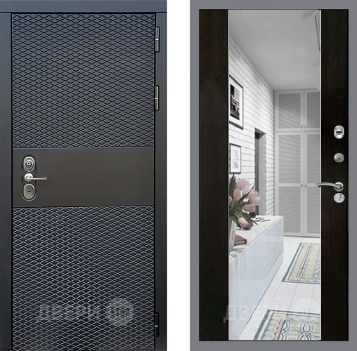 Входная металлическая Дверь Стоп БЛЭК CISA Зеркало СБ-16 Венге в Троицк