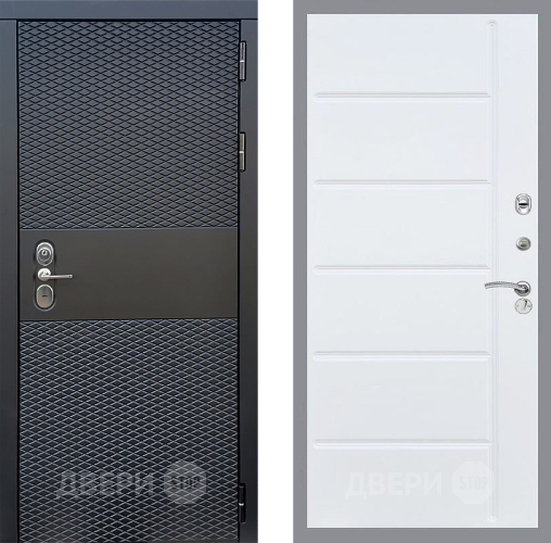 Входная металлическая Дверь Стоп БЛЭК CISA ФЛ-102 Белый ясень в Троицк