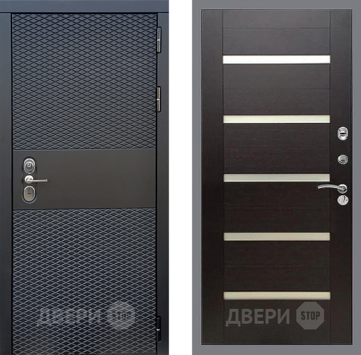 Входная металлическая Дверь Стоп БЛЭК CISA СБ-14 венге поперечный в Троицк
