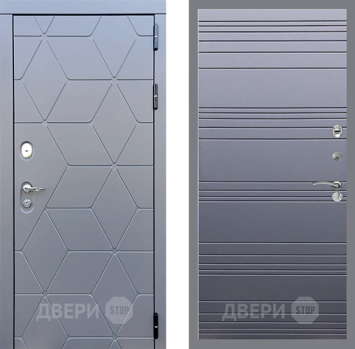 Входная металлическая Дверь Стоп КОСМО Лайн Силк титан в Троицк