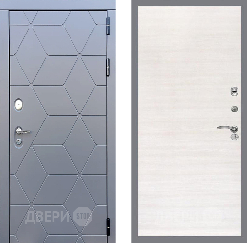 Входная металлическая Дверь Стоп КОСМО Гладкая Акация светлая в Троицк