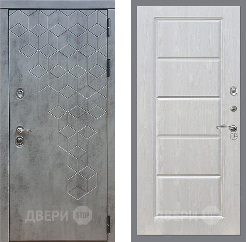 Входная металлическая Дверь Стоп БЕТОН ФЛ-39 Лиственница беж в Троицк