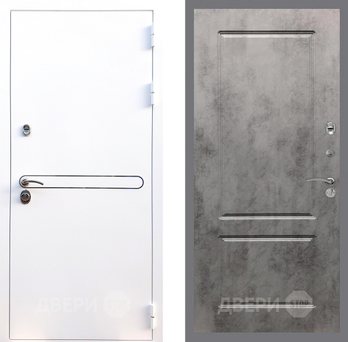 Входная металлическая Дверь Стоп Лайн Вайт ФЛ-117 Бетон темный в Троицк