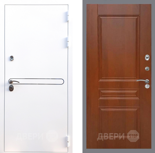 Входная металлическая Дверь Стоп Лайн Вайт ФЛ-243 Итальянский орех в Троицк