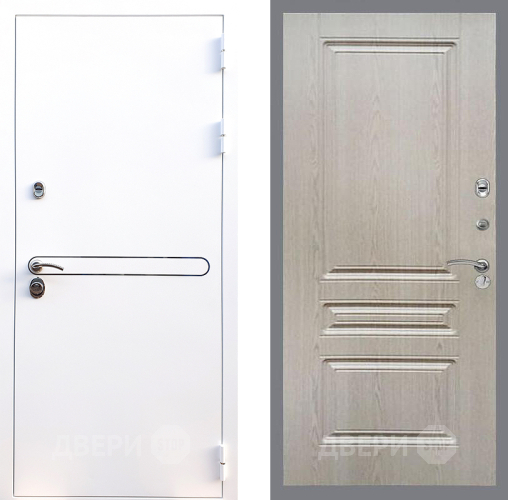 Входная металлическая Дверь Стоп Лайн Вайт ФЛ-243 Беленый дуб в Троицк