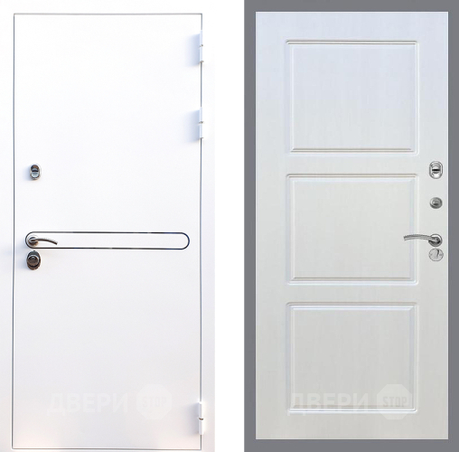 Входная металлическая Дверь Стоп Лайн Вайт ФЛ-3 Лиственница беж в Троицк