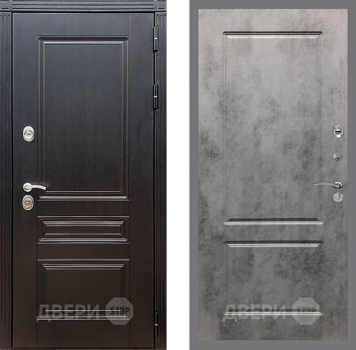 Входная металлическая Дверь Стоп МЕГАПОЛИС ФЛ-117 Бетон темный в Троицк