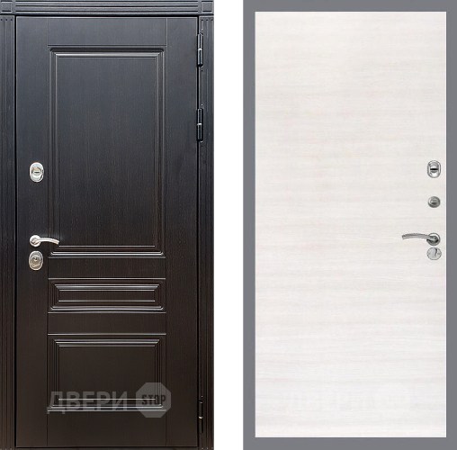 Входная металлическая Дверь Стоп МЕГАПОЛИС Гладкая Акация светлая в Троицк