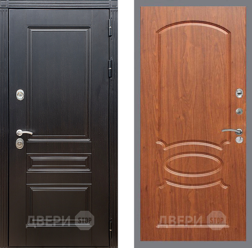 Входная металлическая Дверь Стоп МЕГАПОЛИС ФЛ-128 Береза мореная в Троицк