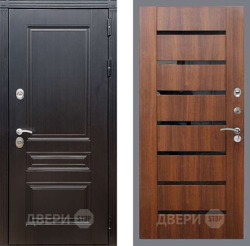 Входная металлическая Дверь Стоп МЕГАПОЛИС СБ-14 Орех бренди в Троицк