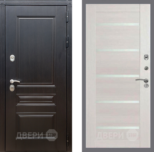 Входная металлическая Дверь Стоп МЕГАПОЛИС СБ-14 Лиственница беж в Троицк