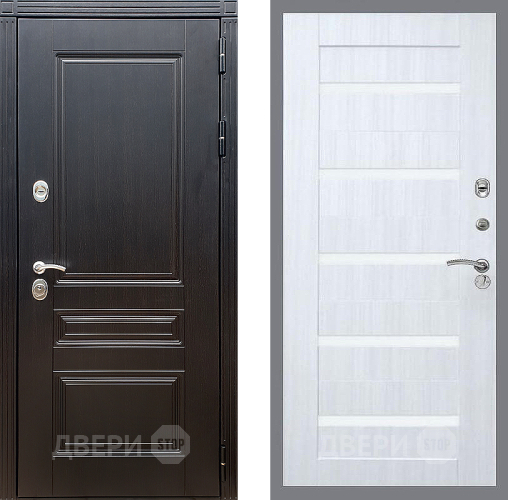 Входная металлическая Дверь Стоп МЕГАПОЛИС СБ-14 Сандал белый в Троицк