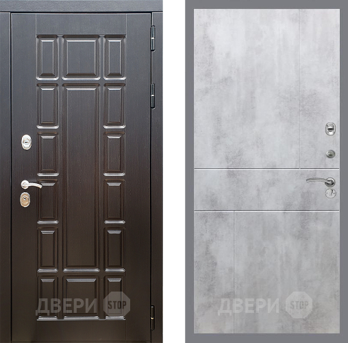 Входная металлическая Дверь Стоп НЬЮ ЙОРК ФЛ-290 Бетон светлый в Троицк