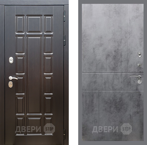 Входная металлическая Дверь Стоп НЬЮ ЙОРК ФЛ-290 Бетон темный в Троицк
