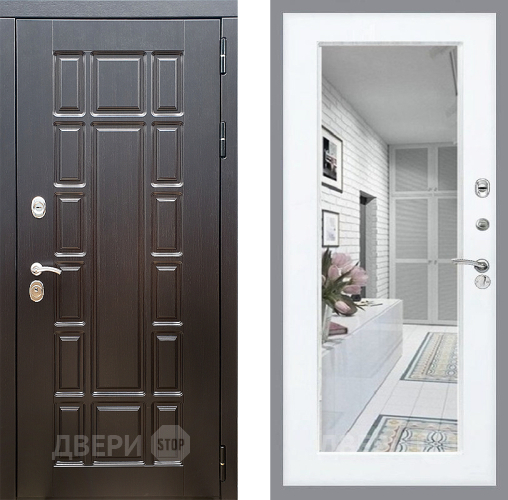 Входная металлическая Дверь Стоп НЬЮ ЙОРК Зеркало Силк Сноу в Троицк