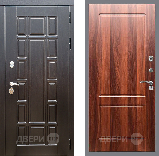 Входная металлическая Дверь Стоп НЬЮ ЙОРК ФЛ-117 Итальянский орех в Троицк