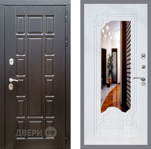 Дверь Стоп НЬЮ ЙОРК ЗкркалоФЛ-147 Ясень белый в Троицк