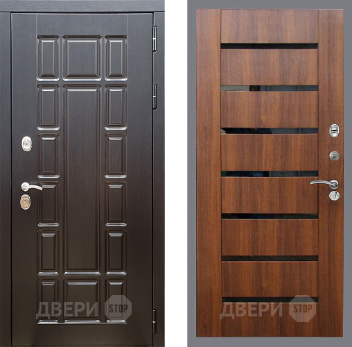 Входная металлическая Дверь Стоп НЬЮ ЙОРК СБ-14 Орех бренди в Троицк