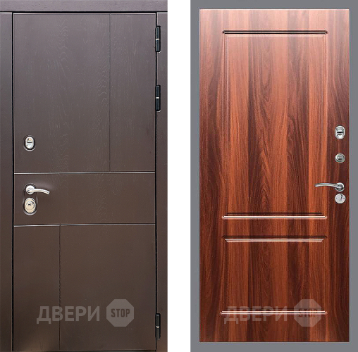 Входная металлическая Дверь Стоп УРБАН ФЛ-117 Итальянский орех в Троицк