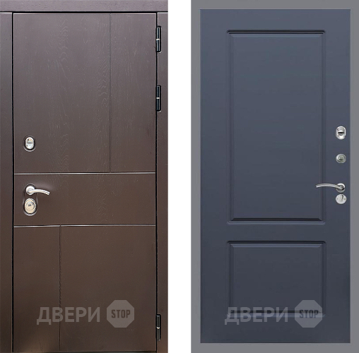 Входная металлическая Дверь Стоп УРБАН ФЛ-117 Силк титан в Троицк