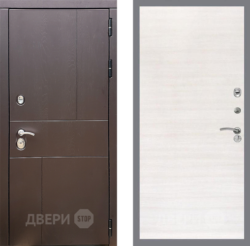 Входная металлическая Дверь Стоп УРБАН Гладкая Акация светлая в Троицк