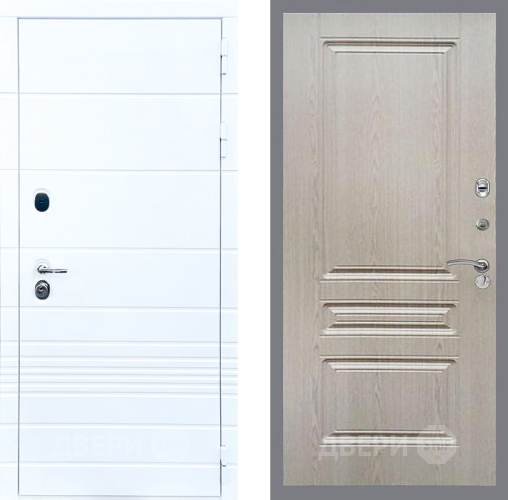 Входная металлическая Дверь Стоп ТРЕНДО ФЛ-243 Беленый дуб в Троицк