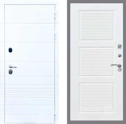 Входная металлическая Дверь Стоп ТРЕНДО ФЛ-1 Силк Сноу в Троицк