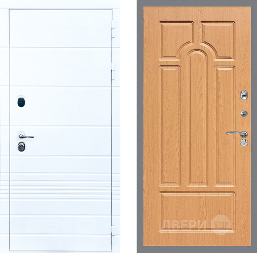 Входная металлическая Дверь Стоп ТРЕНДО ФЛ-58 Дуб в Троицк